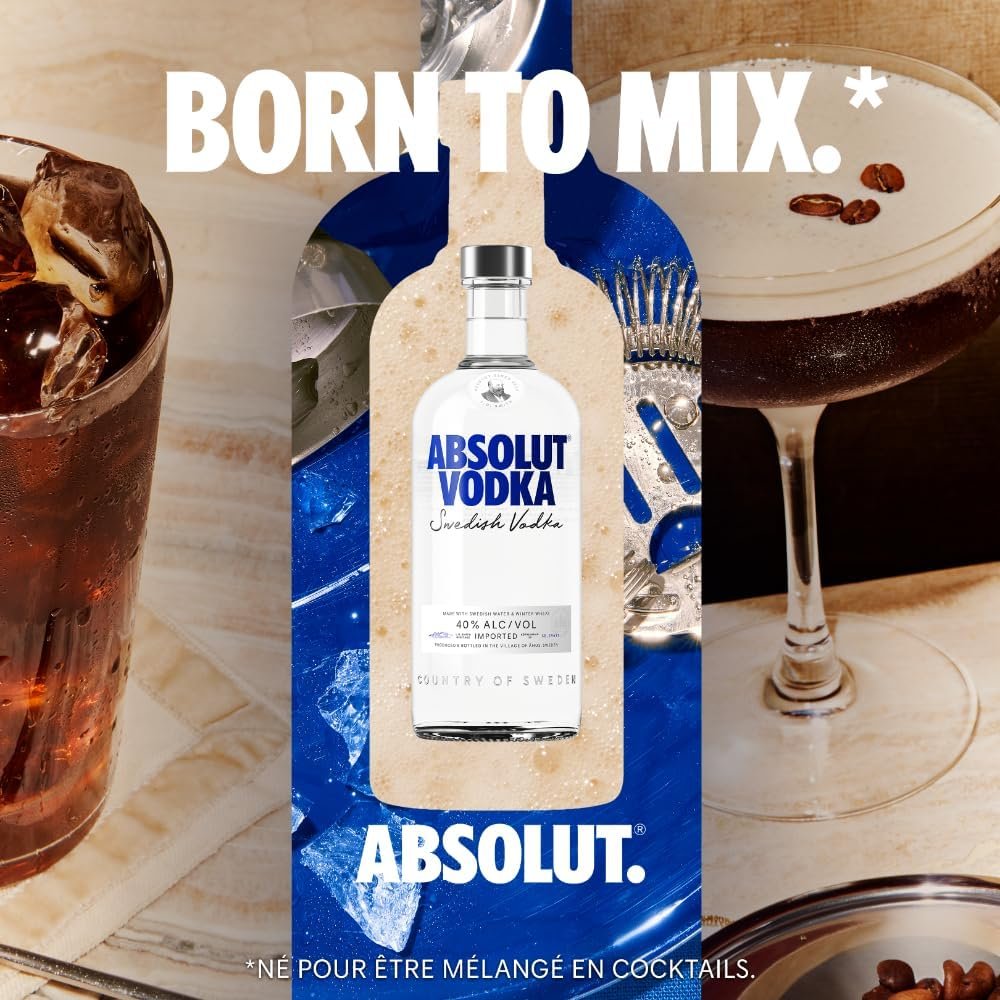 71I7g5r13mL._AC_SL1000_ Absolut Vodka – Vodka Suédoise Premium – 750 mL (80 Proof) – Image 3